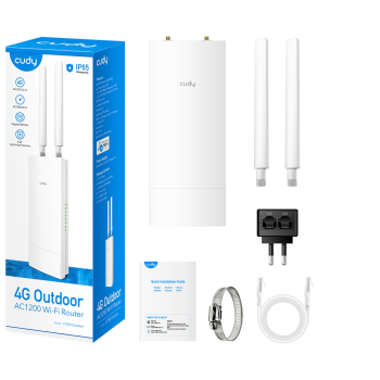 ROUTER 4G LTE MESH LT700 OUTDOOR 2.4 GHz, 5 GHz 867 Mb/s + 300 Mb/s CUDY